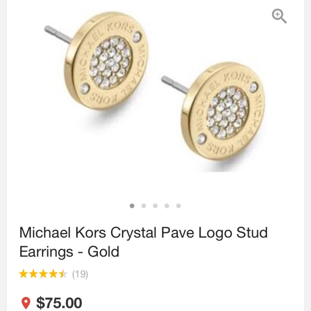 Michael Kors crystal pave stud earrings